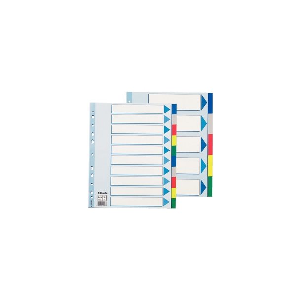 Esselte divider PP A4 Maxi 10 tabs Multicolour 10 stk