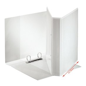 Esselte panoramabinder A4+ 2DR/30mm w/3 pock. White 10 stk