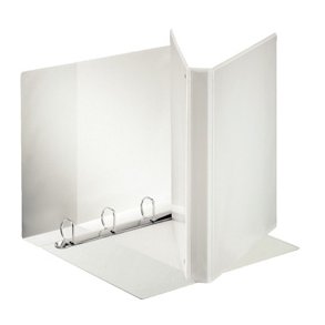 Esselte panoramabinder A4+ 4DR/20mm w/3 pock. White 10 stk