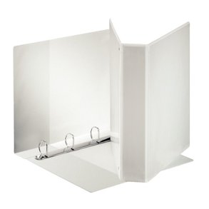 Esselte panoramabinder A4+ 4DR/50mm w/3 pock. White 10 stk