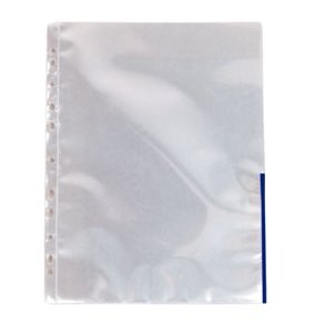 Esselte pocket Coloured Edge blue glassclear 105my A4 100 stk