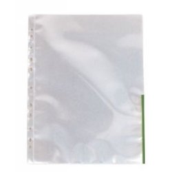 Esselte pocket Coloured Edge green glassclear105my A4 100 stk