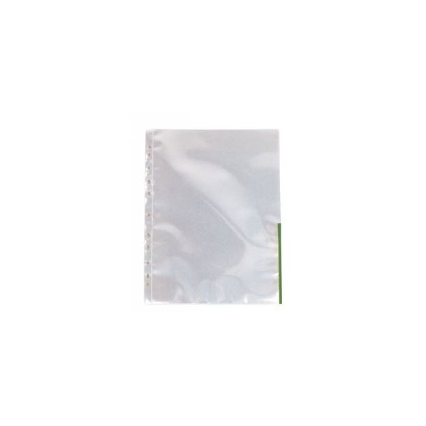 Esselte pocket Coloured Edge green glassclear105my A4 100 stk