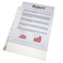 Esselte pocket Heavy Duty glass clear 105my A4  100 stk