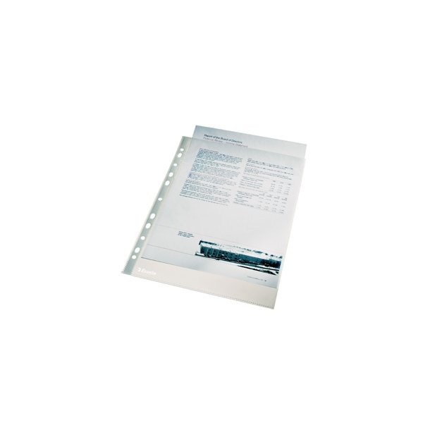 Esselte pocket Heavy Duty glass clear 105my A4  100 stk