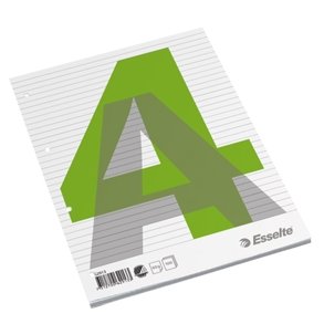 Notesblok - Esselte glued pad A4 60g/100 sheets ruled 10 stk
