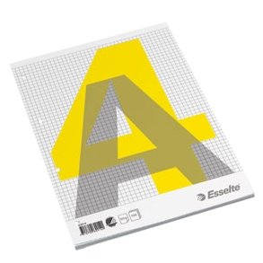 Skriveblok - Esselte pad A4 60g/100 sheets squared 10 stk