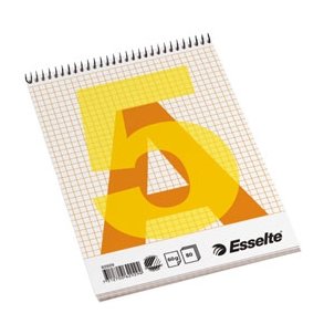 Esselte spiralnotes A5 60g/80 sheet squared 10 stk