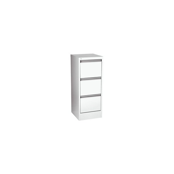 Filing cabinet vertical A4 3 skuffer hvid 1 stk