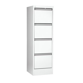 Filing cabinet vertical A4 4 drawer White 1 stk