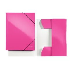 Leitz WOW 3-flap folder A4 Pink 10 stk