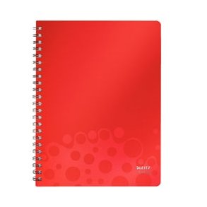 Leitz Bebop notepad A4 Ruled 80sh w/hole Red 6 stk