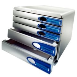 Leitz Allura drawer cabinet 4-drawer Grey/Smokey 1 stk