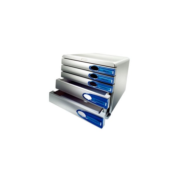 Leitz Allura drawer cabinet 4-drawer Grey/Smokey 1 stk