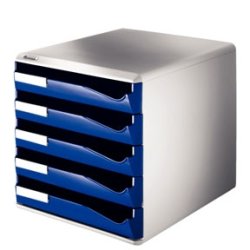 Leitz Post-set 5 drawers A4 Blue 1 stk
