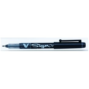 Pilot SW-VSP Fineliner Pen V-Sign Pen black 12 stk