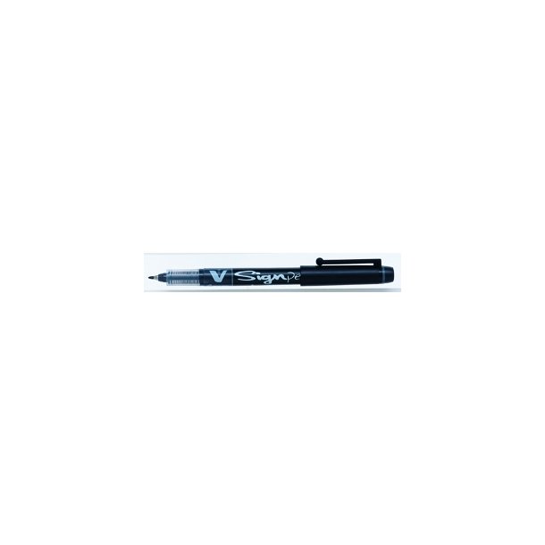 Pilot SW-VSP Fineliner Pen V-Sign Pen black 12 stk