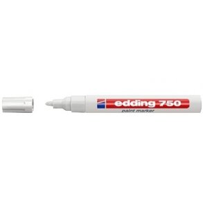 Paintmarker Edding 750 hvid - 10 stk