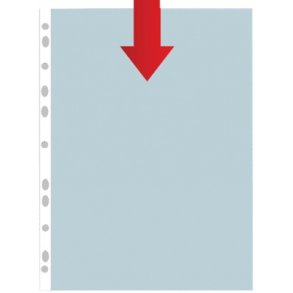 Plastlomme A3 80 my, Huller p langside - 50 stk