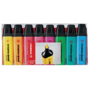 Tekstmarker Stabilo Boss, 8 ass.